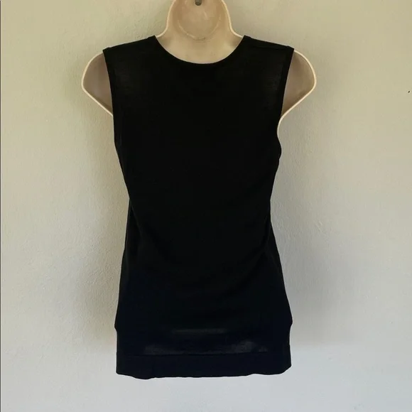 Vintage August Silk knits black sleeveless silk blend top size medium - Picture 9 of 12